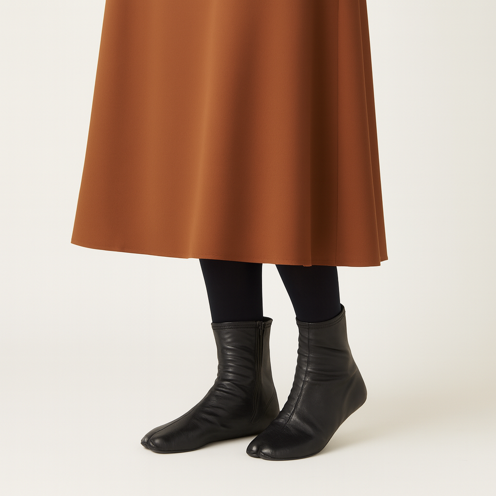 Al saalihin - Khouffs (chaussettes) Noir 100 % Cuir