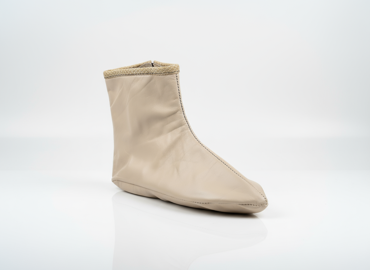 Al saalihin - Khouffs (chaussettes) Beige 100 % Cuir